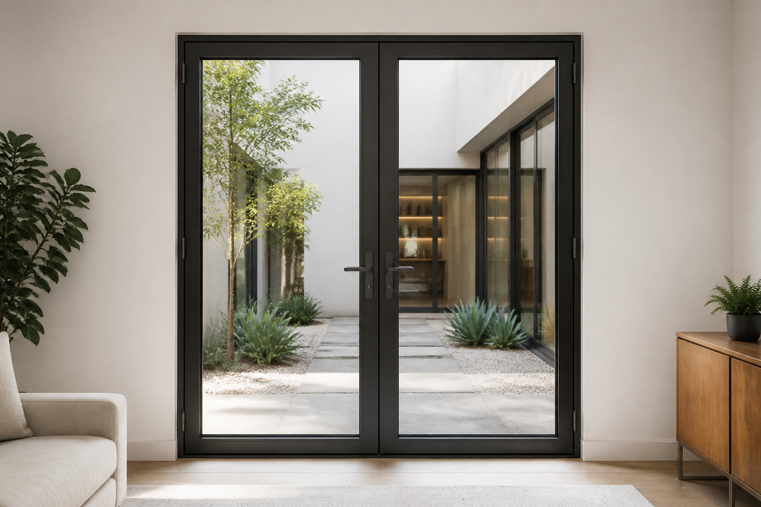VLX 100 Double Swing / French Door in Weston, FL | Sightline Windows & Doors Weston - detail 6